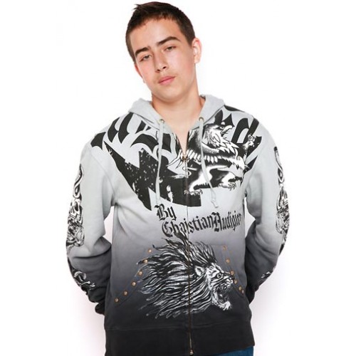 Ed Hardy Eagle Panther Specialty Dip Dye Hoody