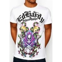 ED Hardy Mens Short Sleeve Tees White Newest ED Hardy Mens Short Sleeve Tees White Newest