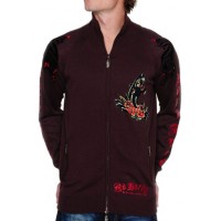 Ed Hardy Mens Jacket Panther Roses Basic Maroon Ed Hardy Mens Jacket Panther Roses Basic Maroon