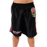 Hot Ed Hardy Mens EH Eagle Training Shorts Black Hot Ed Hardy Mens EH Eagle Training Shorts Black