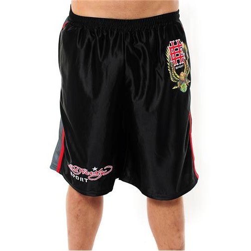 Hot Ed Hardy Mens EH Eagle Training Shorts Black