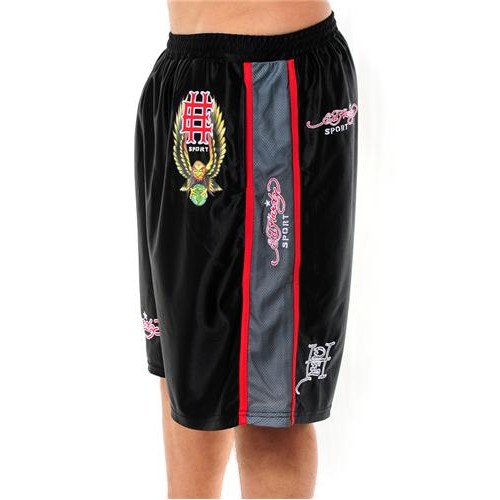 Hot Ed Hardy Mens EH Eagle Training Shorts Black