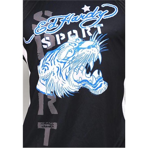 Hot Ed Hardy Mens Tiger Roar Sport Tank Black