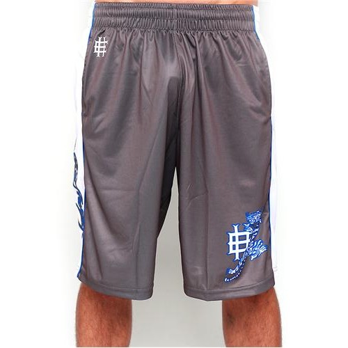 Hot Ed Hardy Mens Tiger Roar Sport Shorts Grey