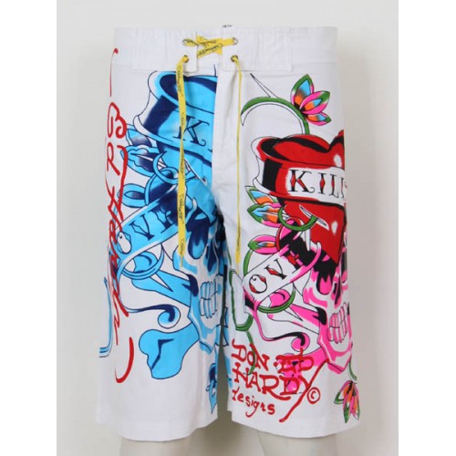Ed Hardy Mens beach pants White Factory Outlet