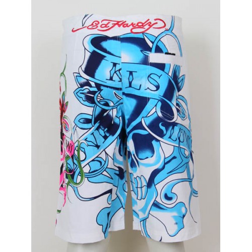 Ed Hardy Mens beach pants White Factory Outlet