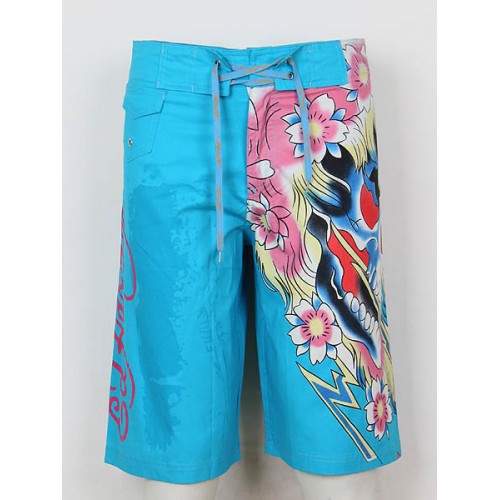 Ed Hardy Mens beach pants blue enjoy great discount