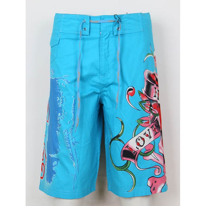 Ed Hardy Mens beach pants blue Online Shop