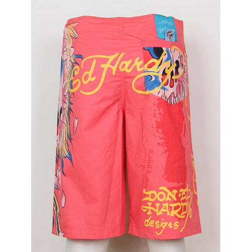 Ed Hardy Mens beach pants red retail prices