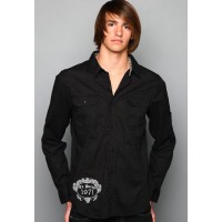 Ed Hardy Beautiful Ghost Patch Applique Mens Polo Ed Hardy Beautiful Ghost Patch Applique Mens Polo