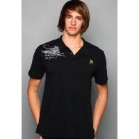 Ed Hardy Polo Big Wave Embroidered Applique Ed Hardy Polo Big Wave Embroidered Applique