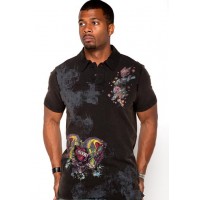 Ed Hardy Chinese Dragon Foiled Embroidered Mens Ed Hardy Chinese Dragon Foiled Embroidered Mens
