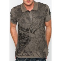 Ed Hardy Eagle Dagger Mens DBD Enzyme Washed Polo Ed Hardy Eagle Dagger Mens DBD Enzyme Washed Polo