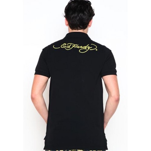 Ed Hardy Polo Mens Patched Utility Embroidery