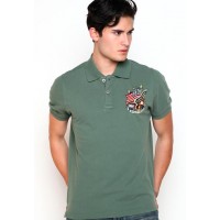 Ed Hardy Mens Tiger Rhinestone Applique Polo Ed Hardy Mens Tiger Rhinestone Applique Polo
