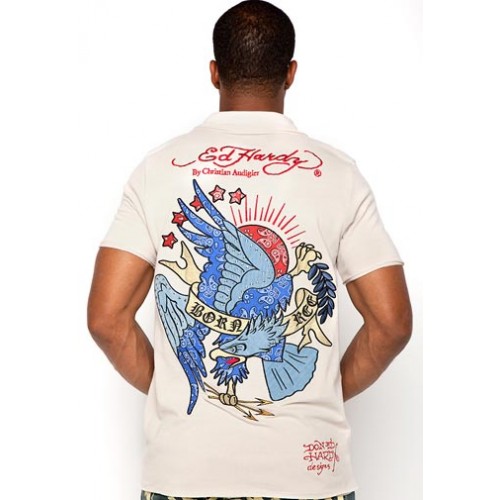 Ed Hardy For The World Enzyme Wash Mens Polo