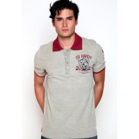 Ed Hardy LA Crown And Skull Embroidered Mens Polo Ed Hardy LA Crown And Skull Embroidered Mens Polo