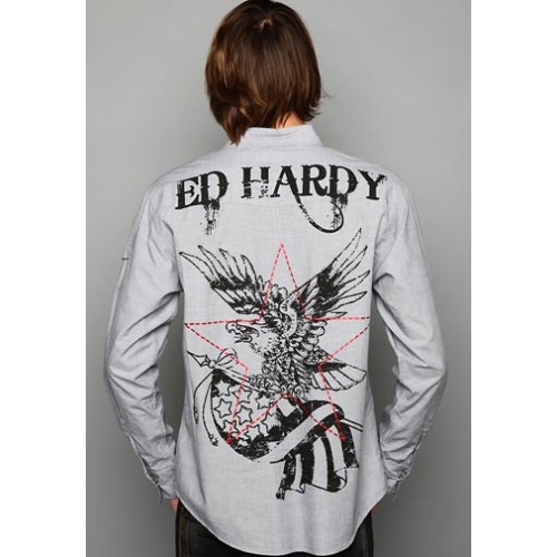 Ed Hardy Mens Skull And Roses Signature Embroidered 01