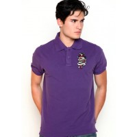 Ed Hardy mens Skull Crest Foiled Polo 02 Ed Hardy mens Skull Crest Foiled Polo 02