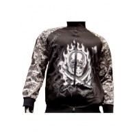 Ed Hardy Mens Jacket Two Swords Skull All Over Print Black Ed Hardy Mens Jacket Two Swords Skull All Over Print Black