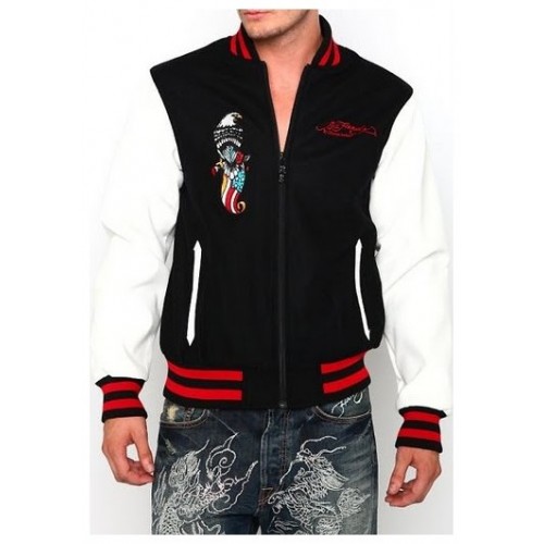 Ed Hardy Mens Jacket Skull Black