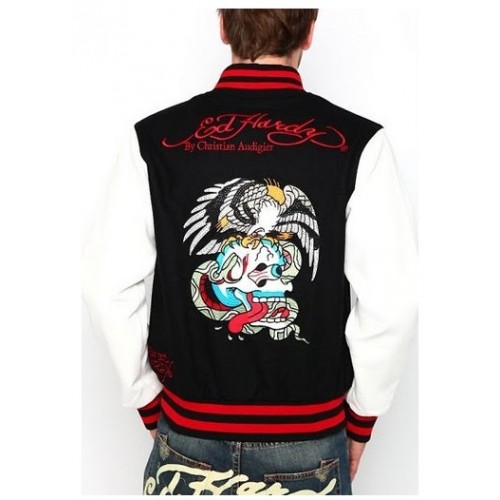 Ed Hardy Mens Jacket Skull Black