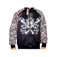 Ed Hardy Mens Jacket Kamikaze All Over Print Black Ed Hardy Mens Jacket Kamikaze All Over Print Black