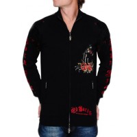 Ed Hardy Mens Jacket Panther Roses Basic Hoody Black Ed Hardy Mens Jacket Panther Roses Basic Hoody Black