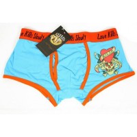 ED Hardy Mens Underwear Love Kills Slowly in Blue ED Hardy Mens Underwear Love Kills Slowly in Blue