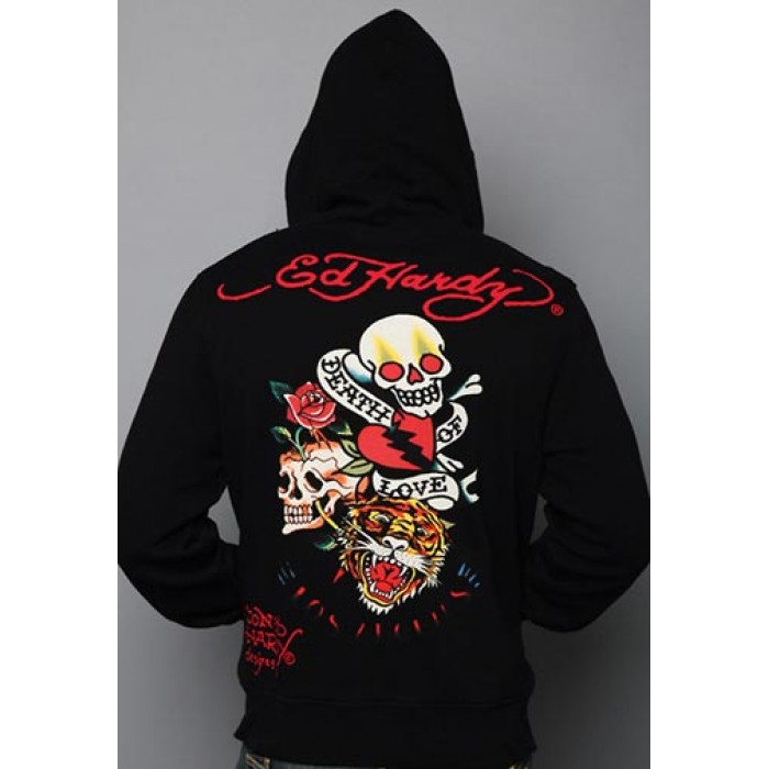 Ed Hardy Death Of Love And Tiger Basic Hoody