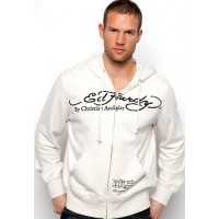 Ed Hardy Old Brad Basic Hoody in White Ed Hardy Old Brad Basic Hoody in White
