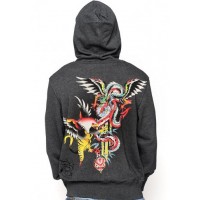 Ed Hardy Mens Snakes And Shoots Basic Hoody Ed Hardy Mens Snakes And Shoots Basic Hoody