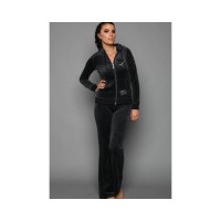 Christian Audigier Womens Long Suit in Light Black