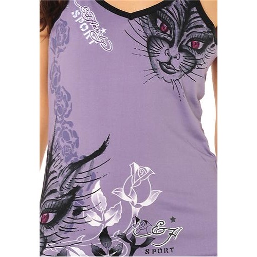 Ed Hardy Cat Eyes And Roses Sport Camisole Camisole