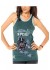 Ed Hardy Panther And Roses Racerback Running Tank Teal