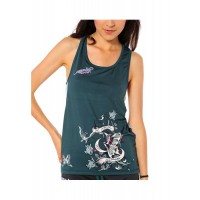 Ed Hardy Mi Amor Butterfly Racerback Sport Tank Teal Ed Hardy Mi Amor Butterfly Racerback Sport Tank Teal