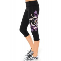 Ed Hardy Mi Amor Butterfly Fitted Sport Capris Black Ed Hardy Mi Amor Butterfly Fitted Sport Capris Black