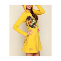 Ed Hardy Dedicated To The One I Love Josie Hoodie Dress Ed Hardy Dedicated To The One I Love Josie Hoodie Dress