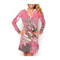 Ed Hardy Nicole True Til Death Platinum Hooded Dress Ed Hardy Nicole True Til Death Platinum Hooded Dress