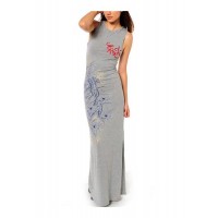Ed Hardy Tropical Peacock Embroidered Dress Ed Hardy Tropical Peacock Embroidered Dress
