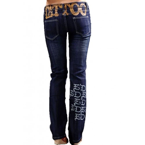 Ed Hardy Womens Jeans Battle Printed Back reliable reputation