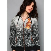 Christian Audigier Zebra Print Platinum Hoody Black Christian Audigier Zebra Print Platinum Hoody Black
